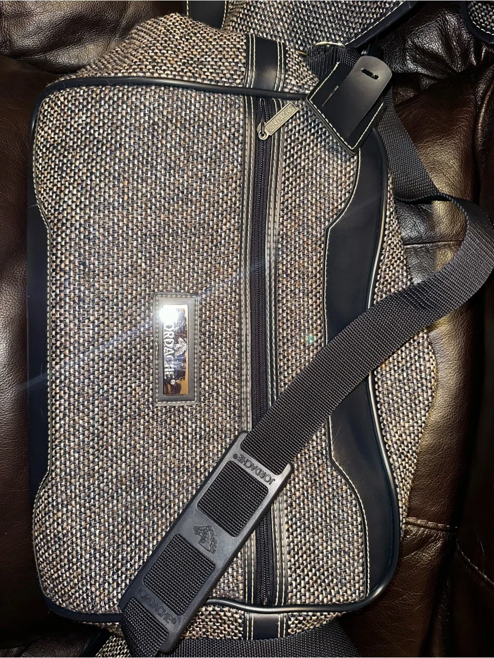 RARE FIND! Jordache Blue Tweed 3 piece Luggage Set. 90’s Vintage EUC!👀😯